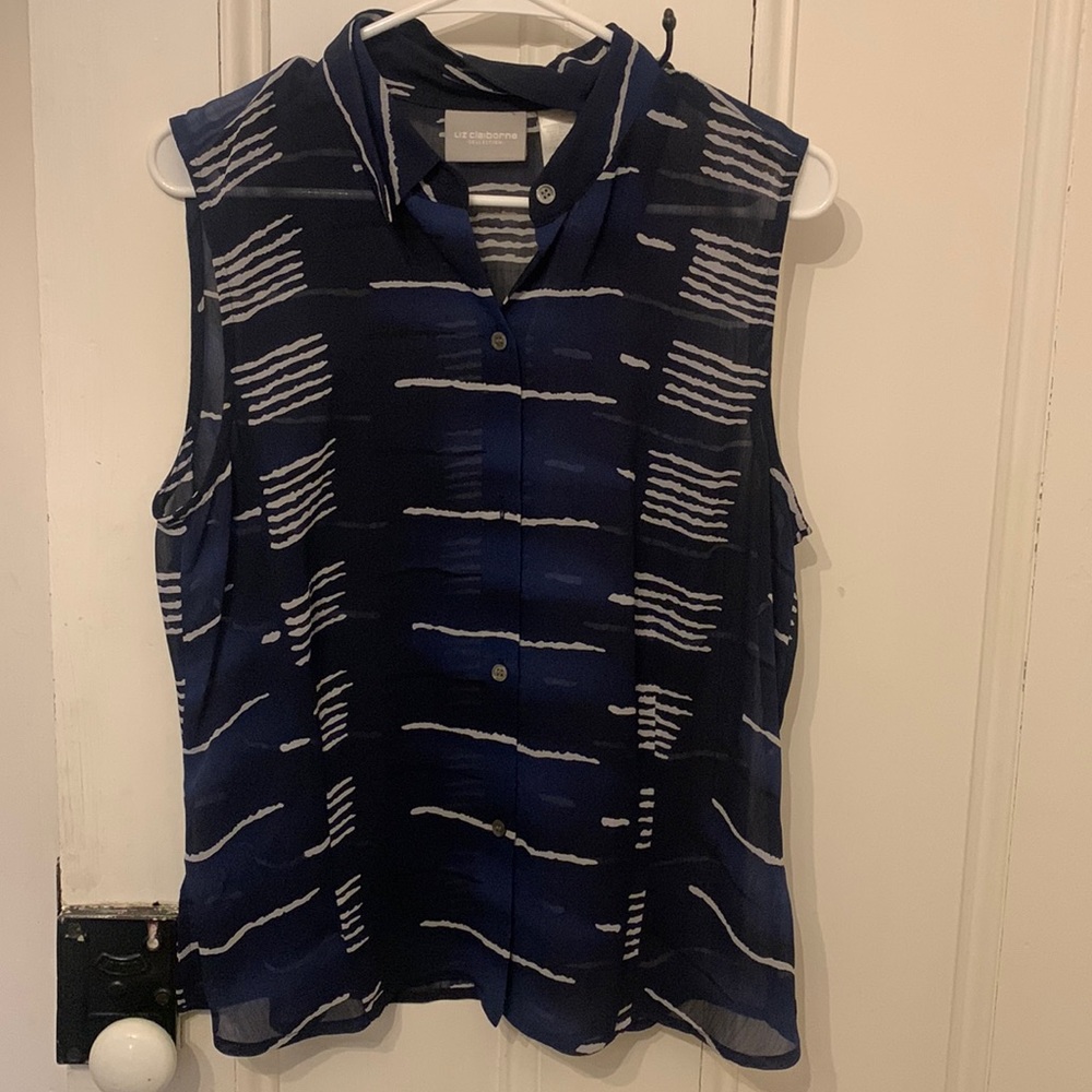 Shear Liz Claiborne Button Up Blouse